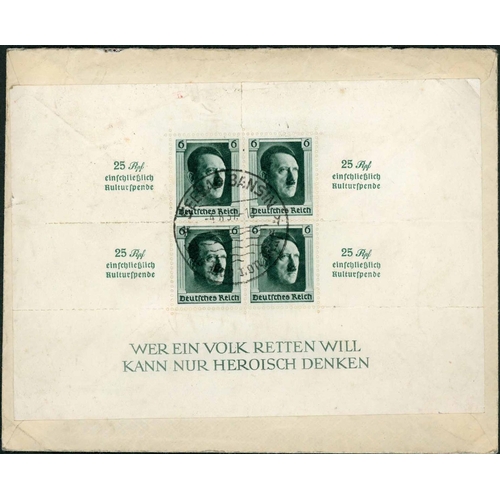 3375 - TWO ALBUMS: with the largely German collection of WWI Feldpost to just post WWII covers inc. 1937 (4... 