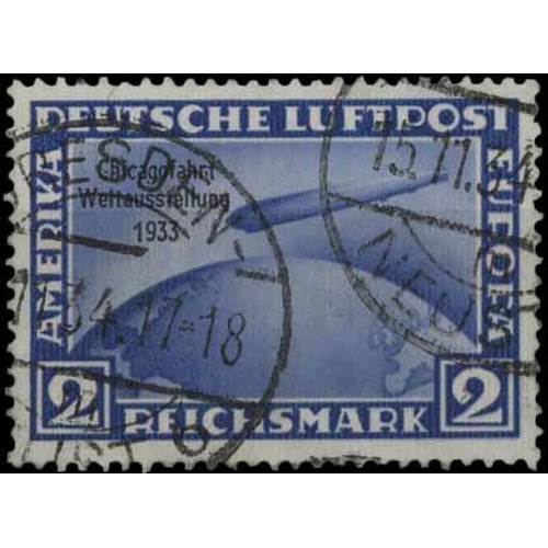 3381 - 1930-33 Zeppelin used selection with 1930 S. America flight 2Rm & 4Rm , 1931 Polar Flight 1Rm & 4Rm ... 