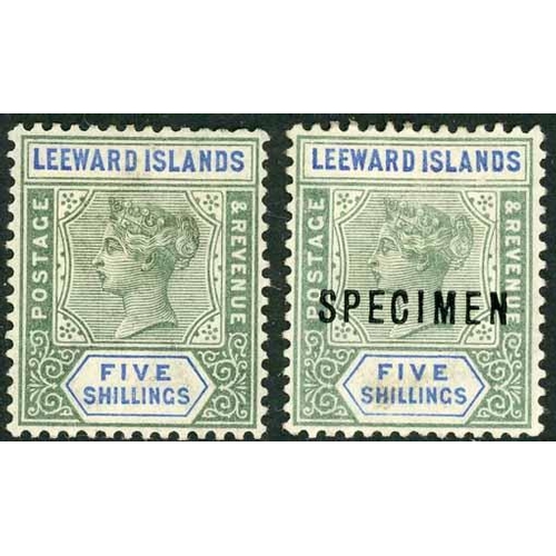 3429 - 1890 QV definitive set to 5/- mint, the 4d value present in plate block of four. Also set to 5/- opt... 