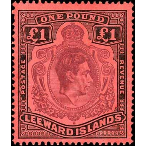 3432 - 1938 £1 purple & black/carmine v. fine mint variety 