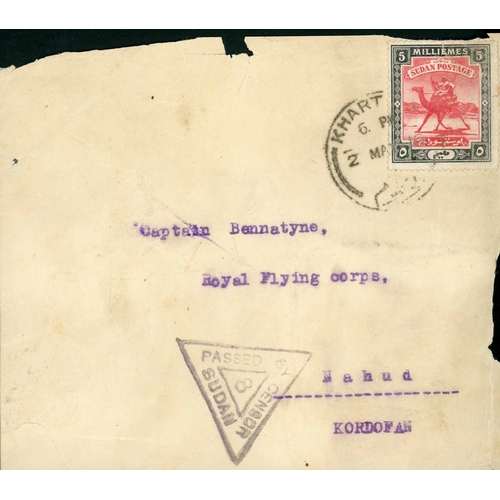 3547 - INTER WAR CENSORSHIP, ROYAL FLYING CORPS, RETTA CANCEL, ETC: 1899-1924 group inc. 26 Jan. 1899 regd.... 