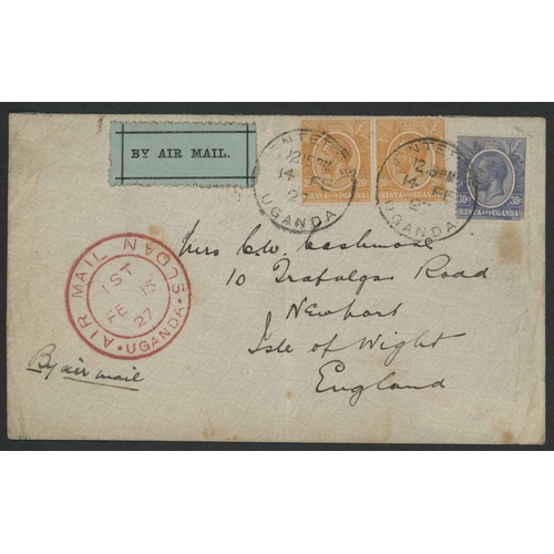 3572 - AIRMAILS - EXPERIMENTAL EAST AFRICA SERVICE BY T.A. GLADSTONE FIRST NORTHBOUND FLIGHT: 1927 (14 Feb.... 