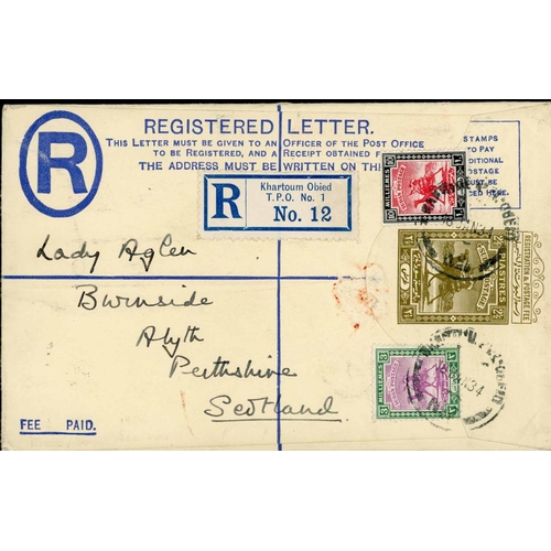 3600 - TRAVELLING POST OFFICES - KHARTOUM, ETC: 1913-92 group of envs./cards per Khartoum-El Obeid, Khartou... 