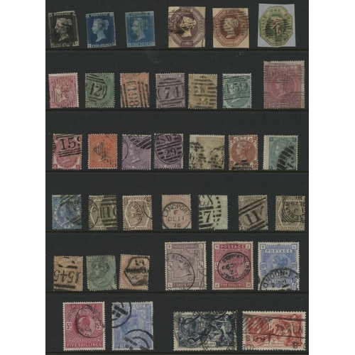 3671 - QV-KGVI USED MISCELLANY issues on two Hagner leaves. We note defective 1840 1d Black and 2d Blue, a ... 