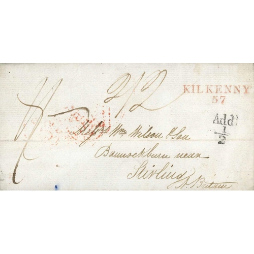 4196 - IRISH MILEAGE MARKS GROUP; Range on leaves inc. June 1812 & Nov. 1817 EL's with 