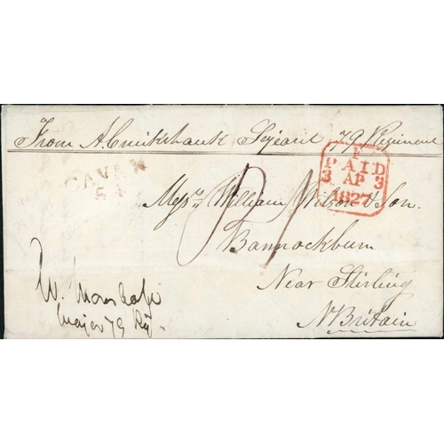 4197 - IRISH MAILS TO BANNOCKBURN; Range on leaves inc. Nov. 1815 EL with 