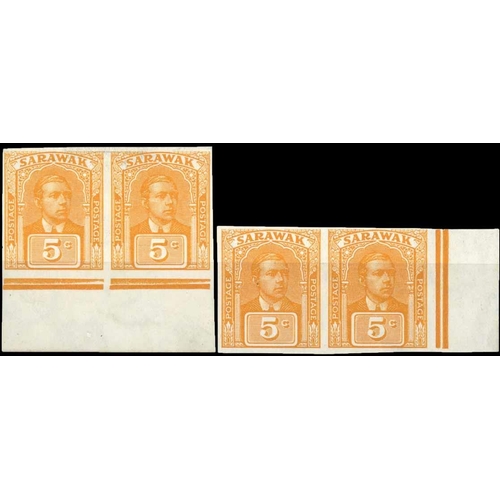 2117 - A MINERVA HEAD COLOUR TRIAL ON QUADRIFOIL PAPER:A stamp size orange (similar to 5c) Minerva head De ... 