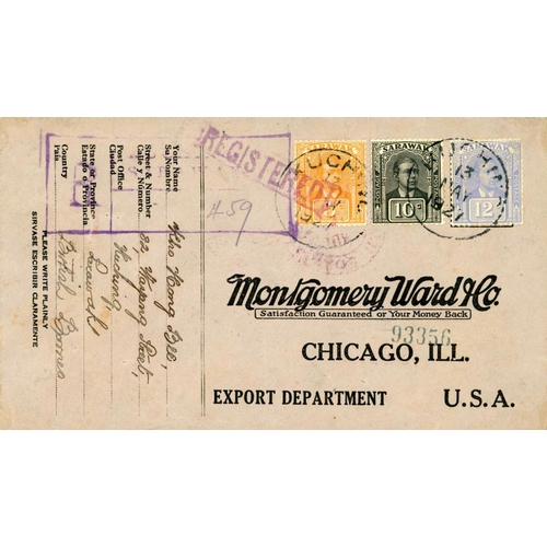 2240 - LATER 1920s COVERS - TO OVERSEAS ADDRESSES - INC. VARIED REGISTERED FRANKINGS; 1926-27 covers inc. r... 