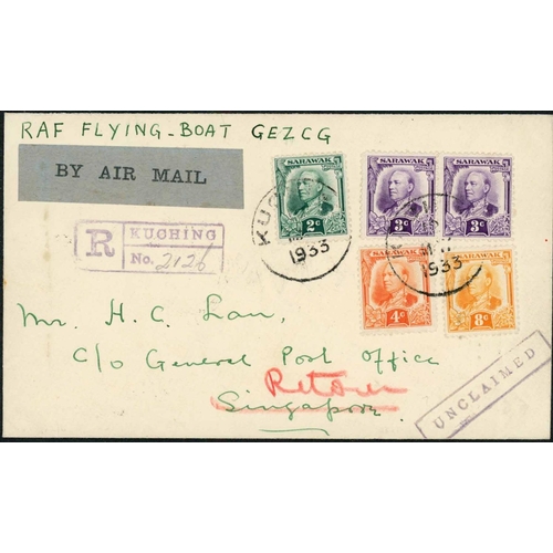 2279 - R.A.F. COURTESY VISITS BY S1420:13 May 1933 covers (6) flown on the courtesy/inspection flight from ... 