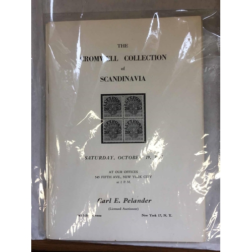 1013 - CARL E PELANDER: 4 catalogues (1957-1962) inc. the Cromwell Collection of Scandinavia. Scarce.