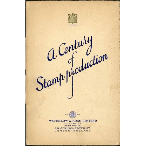 1124 - A CENTURY OF STAMP PRODUCTION - WATERLOW & SONS LTD: 1952 A 44 page soft covered booklet (A5 size) 