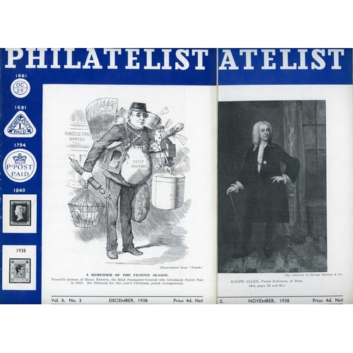 1070 - THE PHILATELIST - RARE NEAR-COMPLETE 50+ YEAR RUN FROM 1937 TO 1995; Fine unbound run of this import... 