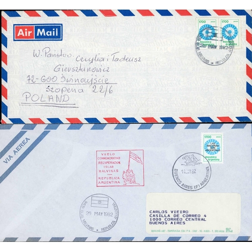 1117 - FALKLANDS WAR - POLISH SAILOR'S COVER, INGOING MAIL ETC.; Feb./May 1982 covers to/from the Falklands... 