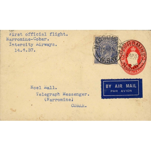 1189 - INTERCITY AIRWAYS Pty Ltd.:7 Dec 1936 envs carried on 1st flights from Sydney - Wilcannia, Sydney - ... 