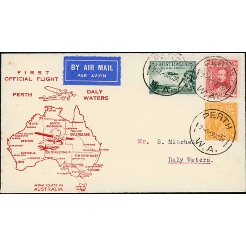 1191 - MacROBERTSON-MILLER AVIATION Ltd:A series of 1st flight covers with 3 Oct 1934 Perth - Daly Waters a... 