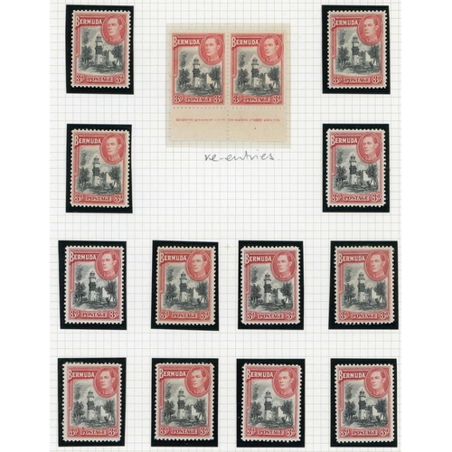 1223 - ALBUM - 1938-52 PICTORIALS - MINT & USED STUDY - very fine shade study inc. 2d blue & sepia pair & 1... 