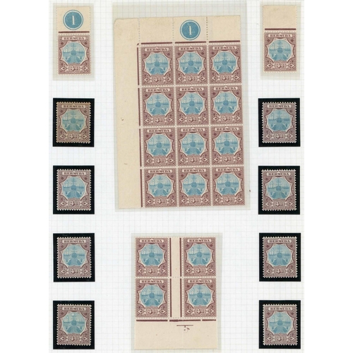 1239 - 1906-10 2½d BROWN & ULTRAMARINE, 2½d BLUE & 4d BLUE & CHOCOLATE VALUES - MINT & USED STUDY ON PAGES ... 