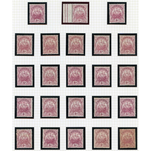 1240 - 1910-25 VALUES - MINT & USED STUDY ON PAGES - inc. 1d red/rose-red mint blocks of 24 & 4 (5) and 1d ... 