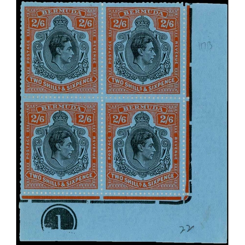 1256 - 1938-53 2/6 ORDINARY PAPER EXTENSIVE GROUP - with black & red SG117b blocks of 4 (2), pair (2) + 40 ... 