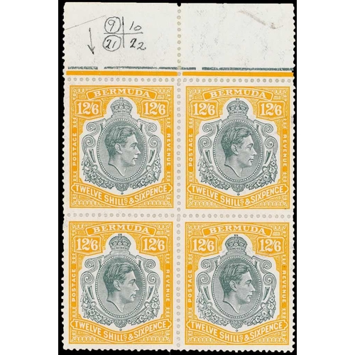 1270 - 1938-53 12/6 GREY & PALE ORANGE (1950) - block of 4 & 21 singles all mint, & used pair. SG120e £2670... 