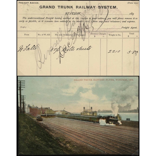 1336 - GRAND TRUNK RAILWAY; 1859-1969 range with the RPO postmark collections inc. 1859 Montreal to Marlbor... 