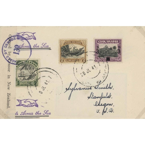 1395 - CANCELLATIONS: Group of middle period mail with a variety of cancellations inc. Atiu on censored 194... 