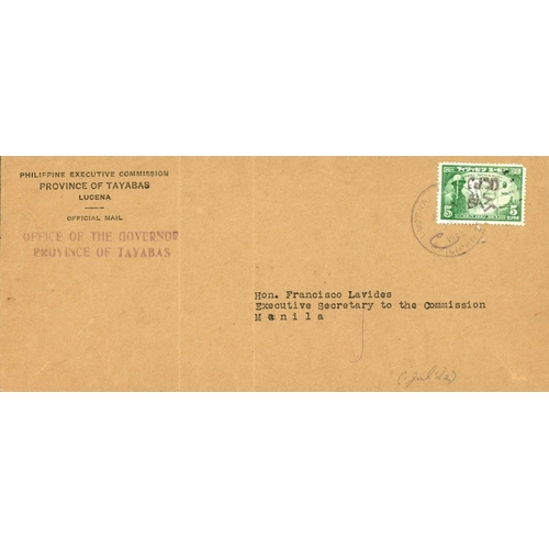 1803 - 1942-44 OFFICIAL MAIL (DURING JAPANESE OCCUPATION): Range of official mail (most bearing 