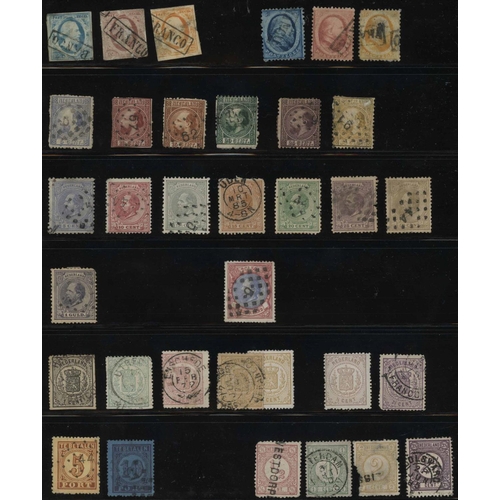 1059 - EARLY FINLAND, SWEDEN & NETHERLANDS: Mainly used range of 19th. Century 'classic' issues. In Sweden ... 