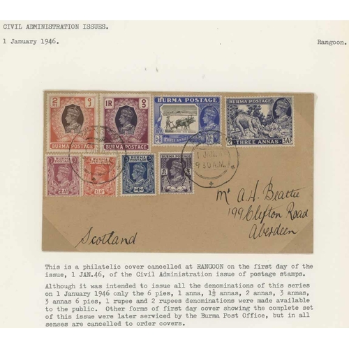 1286 - 1946 ISSUES - INCLUDES COVERS:1 Jan 1946 3p to $10 mint and used, mint 3p (15, inc a block of twelve... 