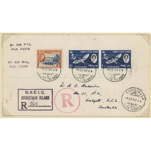 1588 - CHRISTMAS ISLAND - MODERN COVERS:1957-66 Covers/cards (27) inc examples with GB Wildings cancelled b... 