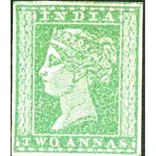 1660 - 1854 2a Green unused, four margins and used (11 - inc. two pairs (shades) with identified cancels fo... 