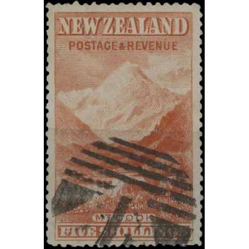 1774 - 1898 5/- Mount Cook very fine used with barred 