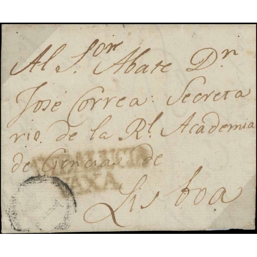 1858 - EARLY MAIL  INC. EARLIEST (?) USE OF THE LISBON HANDSTAMP; Range on written-up leaves inc. 6 Dec. 17... 