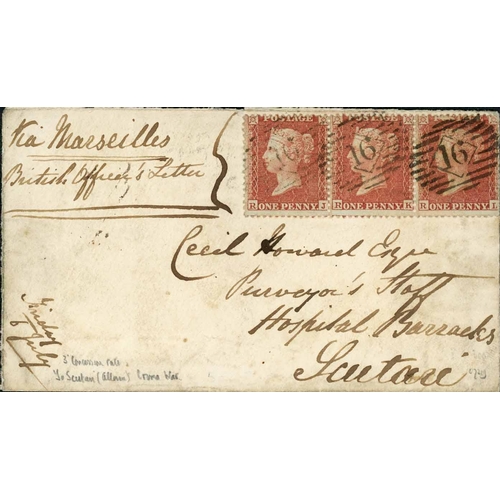 1946 - MAIL TO THE PURVEYORS STAFF; Pair with July 1855 and June 1856 envs. endorsed 'Officer's letter' or ... 