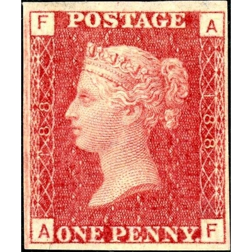 43 - 1864 1d RED - PLATE 188 - fine imprimatur lettered AF. SG £425.