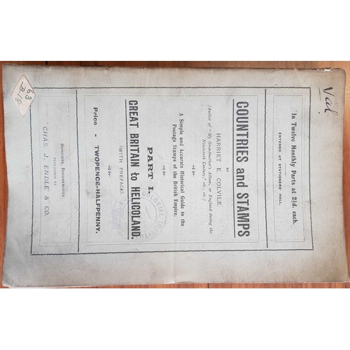 191 - COUNTRIES AND STAMPS by Harriet E. Colvile (1906) in original 12 unbound monthly issues (published b... 