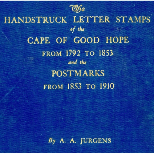 210 - CAPE OF GOOD HOPE, The Handstruck Letter Stamps of the, 1792 to 1853 and the Postmarks from 1853 to ... 