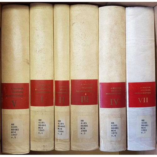 222 - HUNGARY: One box containing A Magyar B?lyegek Monogrßfißja Volumes I, II and V (Crawford Medal winne... 