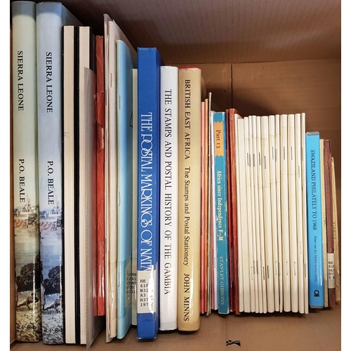 205 - AFRICA: One box containing a large number of publications. Noted: Sierra Leone by Belae (2 copies), ... 