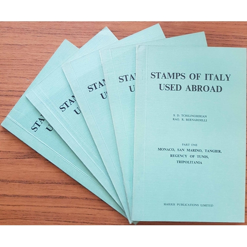 232 - STAMPS OF ITALY USED ABROAD: by Tchilinghirian and Bernardelli, Part 1-5, 1963-1967. SB in good cond... 