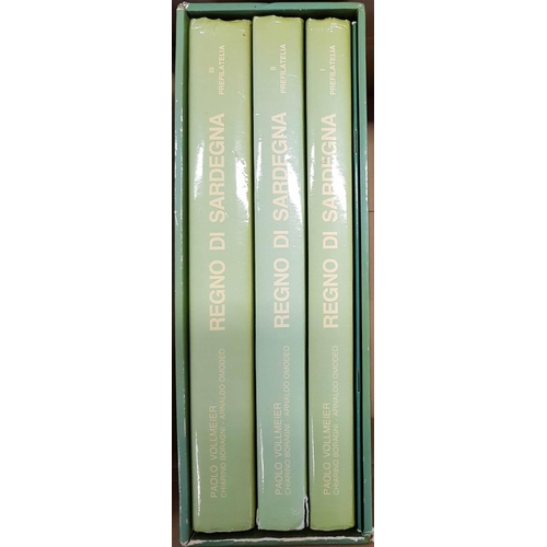 233 - REGNO DI SARDEGNA: One box containing by Vollmeier. Three volumes HB in slip case together with mult... 