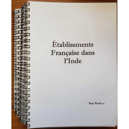 235 - FRENCH INDIA: One box containing Etablishments Francaise dans l'Indd by Wood. Complete in 12 vols. G... 