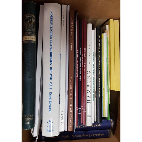 229 - GERMANY/STATES & AUSTRIA: a box of useful literature on cancellations & postal history inc. Altdeuts... 