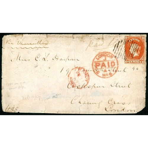 293 - 19th/20th CENTURY MAIL INC. REGD & TAXED, QV POSTAL STATIONERY TO OVERSEAS, ETC: Range with 1867 def... 