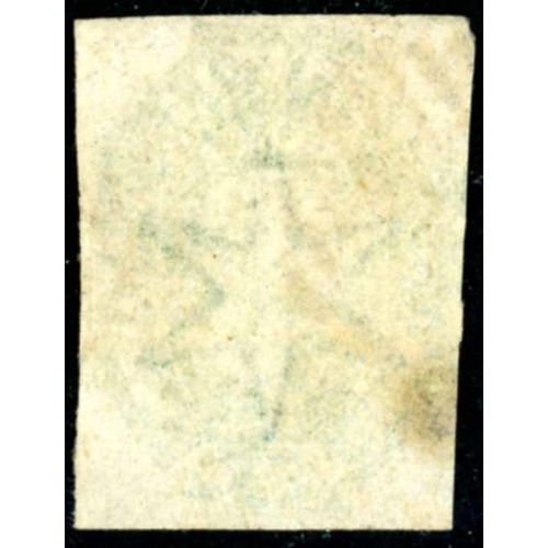 295 - 1857 1/9d GREEN. Wmk. Star. Fine used example. Ample margins on 3 sides and closer, but clear, on fo... 