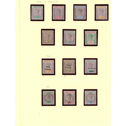 57 - WEST INDIES - ST. VINCENT, ST. CHRISTOPHER, LEEWARD IS., GRENADA: Early, all mint collections on alb... 