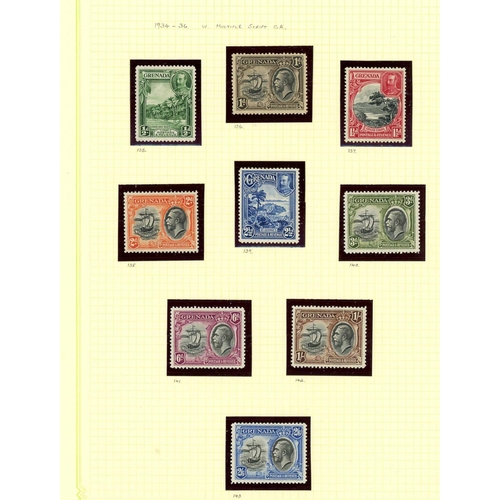 57 - WEST INDIES - ST. VINCENT, ST. CHRISTOPHER, LEEWARD IS., GRENADA: Early, all mint collections on alb... 