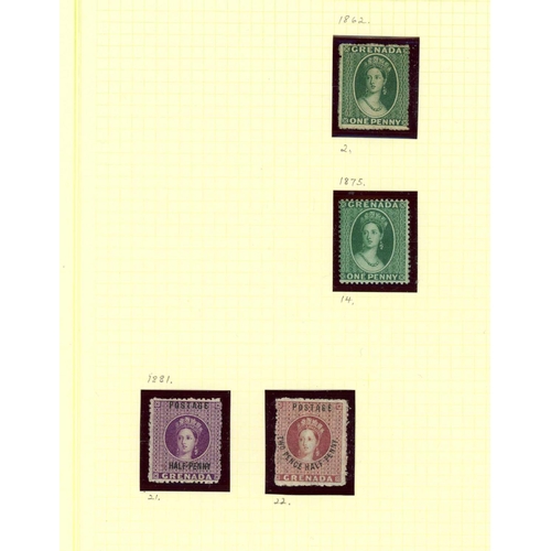 57 - WEST INDIES - ST. VINCENT, ST. CHRISTOPHER, LEEWARD IS., GRENADA: Early, all mint collections on alb... 