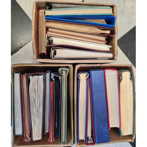 10 - WORLDWIDE ASSORTMENT in three boxes. A number of stockbooks, albums & binders containing a range of ... 