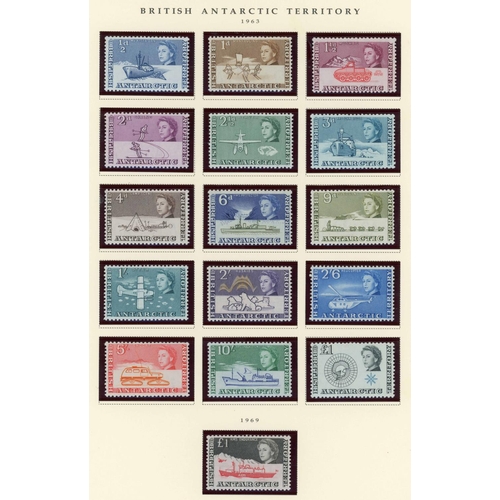 104 - SOUTH ATLANTIC COLLECTION: The mint collection on 'Scott' album leaves incl. BAT 1963-69 defin. set ... 